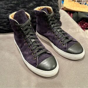 Boemos Men's Blue Suede High Top Sneakers size 39/8.5